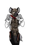  aggressive_retsuko clothed clothing haida hyena kumbartha male mammal muscular open_shirt penis sanrio 
