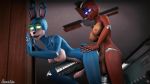  3d_(artwork) animatronic anthro balls bear bexstinsfm big_breasts bonnie_(fnaf) breasts canine crossgender dickgirl dickgirl/dickgirl digital_media_(artwork) duo erection five_nights_at_freddy&#039;s freddy_(fnaf) hair hat intersex intersex/intersex lagomorph machine mammal nipples nude open_mouth penetration penis rabbit robot sex smile source_filmmaker top_hat video_games 