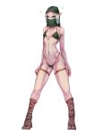  2018 abs bikini black_sclera breasts butt clothed clothing confusion elf female footwear gold_(metal) hair hi_res hood humanoid kerillian mammal mask not_furry otonaru_(artist) pale_skin pointy_ears skinny slim small_breasts solo swimsuit vermintide warhammer_(franchise) warhammer_vermintide white_hair wood_elf 