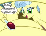  &lt;3 badumsquish bed bound coiling dialogue eyeshadow fangs female first_person_view friendship_is_magic green_eyes grin hairnet hospital lamia looking_at_viewer makeup medicine my_little_pony naga nurse nurse_coldheart_(mlp) nurse_snowheart_(mlp) reptile scalie slit_pupils smile snake spoon 