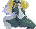  1girl anus asshole blonde_hair breasts curvy fat_mons green_skin grin helmet hips imp large_breasts legend_of_zelda long_hair midna monster_girl nintendo nude okiyo plump pointy_ears pregnant pussy red_eyes simple_background smile solo the_legend_of_zelda the_legend_of_zelda:_twilight_princess thick_thighs thighs twilight_princess uncensored wide_hips 