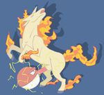  ball electricity equine feral fire horn male mammal nintendo oral penis pok&#233;mon pokemon rapidash unicorn video_games voltorb 