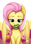  2018 bedroom_eyes blue_eyes choker equine female fluttershy_(mlp) friendship_is_magic hair half-closed_eyes looking_at_viewer mammal my_little_pony mysticalpha pegasus pink_hair seductive solo wings 