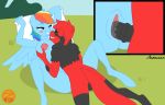  2016 animal_genitalia animal_penis balls big_breasts blush breasts close-up equine_penis female friendship_is_magic grin lucario lying male male/female missionary_position my_little_pony nintendo nude on_back penetration penis pillow pok&eacute;mon pok&eacute;mon_(species) pussy pussy_juice rainbow_dash_(mlp) red_eyes sex smile spread_legs spreading vaginal vaginal_penetration video_games zeta_r-02 