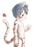  absurd_res anthro blush cat clothed clothing cub feline hi_res kemono male mammal nipples smile solo topless underwear v_sign young yuanyuan 