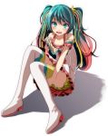  :d absurdres bad_id bad_pixiv_id bangs blue_eyes blue_hair boots collarbone earrings eyebrows_visible_through_hair full_body hair_between_eyes hair_ornament hatsune_miku highres jewelry long_hair multicolored_hair open_mouth panties panty_peek pantyshot pantyshot_(sitting) project_diva_(series) project_diva_x short_shorts shorts simple_background sitting smile solo star star_hair_ornament thigh_boots thighhighs tsukishiro_saika twintails underwear vocaloid white_background white_footwear white_panties yellow_shorts 