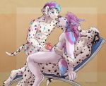  &lt;3 2018 4_toes 5_fingers anthro anthro_on_anthro black_fur black_nose blue_eyes blue_fur blue_hair canine chair dalmatian digitigrade dog duo erection eyeliner eyes_closed fingerpads flamboyant frottage fur girly grin hair half-closed_eyes hand_on_back humanoid_penis kissing makeup male male/male mammal marjani marjani_(character) multicolored_fur multicolored_hair neck_tuft nipples on_top pawpads paws penis pink_fur pink_hair pink_nose pink_penis pubes reverse_cowgirl_position sex side_view simple_background sitting smile spots tan_background toes tongue tuft two_tone_fur two_tone_hair uncut vein white_fur wolf 