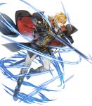  aless_(fire_emblem) angry attack bared_teeth black_cape black_capelet black_coat black_footwear blonde_hair boots cape capelet coat collar commentary cravat energy fire_emblem fire_emblem:_seisen_no_keifu fire_emblem_heroes full_body highres holding holding_sword holding_weapon lips looking_to_the_side male_focus medium_hair mystletainn official_art open_mouth p-nekor pants scowl serious sheath shoulder_pads sidelocks solo sword teeth transparent_background weapon white_pants yellow_eyes 