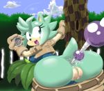  2010 anal anal_beads anus breasts clothed clothing compass fan_character female gloves hedgehog is_(artist) looking_at_viewer looking_back mammal pussy sex_toy solo sonic_(series) 