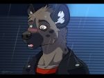  aggressive_retsuko blush cayleth clothing haida hyena male mammal sanrio 