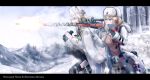  belt belt_buckle belt_pouch binoculars blonde_hair blue_eyes bolt_action buckle bullet cleavage_cutout eyebrows_visible_through_hair eyelashes firing focused fur-trimmed_boots fur-trimmed_jacket fur_hat fur_trim girls_frontline gloves grass gun hair_between_eyes hammer_and_sickle hat highres jacket jacket_on_shoulders long_hair long_sleeves md5_mismatch military military_uniform mosin-nagant mosin-nagant_(girls_frontline) mountain multiple_girls nagant_revolver_(girls_frontline) one_knee pantyhose pouch red_eyes red_star ribbed_sweater rifle russian scope sidelocks sitting sleeve_cuffs snow snowing sweater testame thigh_strap translated tree uniform ushanka weapon white_jacket winter_clothes 