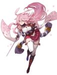  absurdres animal_ears bangs bare_shoulders benghuai_xueyuan boots breasts bunny_ears detached_sleeves full_body hair_between_eyes highres holding holding_sword holding_weapon honkai_impact japanese_clothes katana kimono knee_boots long_hair looking_at_viewer medium_breasts nontraditional_miko obi pink_hair pink_skirt pleated_skirt purple_eyes sash short_kimono sin_(btc86amme) skirt solo sword thighhighs weapon white_kimono white_legwear wide_sleeves yae_sakura_(benghuai_xueyuan) 