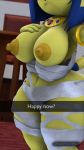  2018 3d_(artwork) animal_crossing ankha anthro bandage big_breasts breasts cat digital_media_(artwork) english_text erect_nipples feline female mammal nintendo nipples short_stack snapchat source_filmmaker tahliansfm text thick_thighs video_games voluptuous wide_hips 