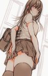  brown_eyes kirisawa_saki long_hair looking_at_viewer pleated_skirt school_uniform shirt sketch skirt solo white_shirt 