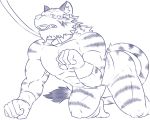  cuntboy feline intersex leash male mammal muscular solo tiger urakata5x 