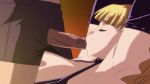  00s animated animated_gif areolae blonde_hair breasts breasts_outside eyes_closed fellatio irrumatio nipples oral resort_boin sucking tsukushino_mitsugu uncensored 