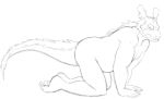  all_fours anthro dragon male morenatsu nude sketch solo tappei_(morenatsu) thegreatmatsutzu 