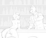  alcohol bar bent_over beverage bottomless canine clothed clothing dog exhibitionism female fuzzies4you husky hyena male male/female mammal partially_clothed public pussy 
