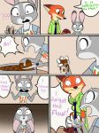  2017 4_fingers anthro canine clothed clothing comic disney duo english_text female fox fur hybrid judy_hopps lagomorph male mammal nick_wilde rabbit skeletonguys-and-ragdolls speech_bubble text violet_(zootopia) zootopia 