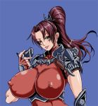  1girl breasts huge_breasts mifune_seijirou ponytail smile solo soul_calibur taki_(soulcalibur) 