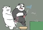  anal anal_penetration anthro balls bear cartoon_network cum cum_in_ass cum_inside cumshot duo ejaculation english_text erection graft_(artist) humanoid_penis ice_bear male male/male mammal nude orgasm panda panda_(wbb) penetration penis polar_bear prostate_stimulation see-through_view simple_background text we_bare_bears 