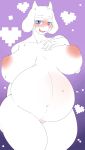  2018 anthro belly big_belly big_breasts big_butt blush boss_monster breasts butt caprine digital_media_(artwork) female fur goat hi_res horn huge_breasts long_ears mammal mature_female navel nipples opqhlak overweight pussy simple_background solo thick_thighs toriel undertale video_games voluptuous white_fur wide_hips 