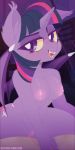  2018 absurd_res alternate_species alternate_version_at_source bat_pony breasts female friendship_is_magic hi_res horn looking_at_viewer my_little_pony nipples pussy solo twilight_sparkle_(mlp) zombie_(artist) 