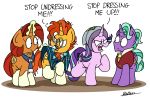  2018 bobthedalek cape clothing daughter dialogue english_text equine father father_and_daughter female firelight_(mlp) friendship_is_magic horn male mammal mother mother_and_son my_little_pony parent son starlight_glimmer_(mlp) stellar_flare_(mlp) sunburst_(mlp) text unicorn 