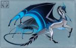 2016 ambiguous_gender claws digital_media_(artwork) dragon feral horn membranous_wings neboveria scalie simple_background solo western_dragon wings 