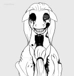  blood bloodshot_eyes death duo equine eye_scream eye_socket gore grin horse hug lidded_eyes mammal monochrome monster necrophilia nightmare_fuel pony smile stoopedhooy teeth trauma undead 