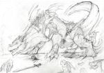  2017 all_fours claws clothing dragon growth kobold male nyhgault penis torn_clothing transformation wings 