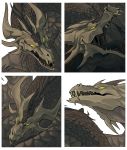  2018 dragon fangs hydra kogotsuchidark multi_head open_mouth scales scalie simple_background solo tongue white_background yellow_eyes 