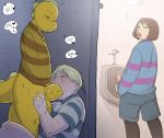  balls blattarieva clothing human kord_(character) male male/male mammal monster_kid oral penis protagonist_(undertale) undertale video_games 