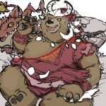  2018 anthro bear brown_fur dagger_(sdorica_sunset) fur male mammal overweight overweight_male sdorica_sunset sitting solo 