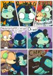  2018 blush bulge comic dialogue english_text fan_character felino female grope hedgehog inside kimmy_(felino) male male/female mammal reptile scalie text 