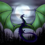  dragon facial_piercing feral horn julia_goldfox membranous_wings night nose_piercing percings piercing purple_scales salvana scales wings 