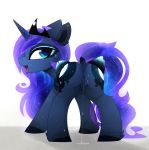  2018 absurd_res anus butt cutie_mark digital_media_(artwork) dock equine eyelashes female feral friendship_is_magic fur hair hi_res horn looking_at_viewer magnaluna mammal my_little_pony open_mouth princess_luna_(mlp) pussy pussy_juice simple_background solo tongue tongue_out white_background winged_unicorn wings 