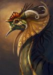  2016 ambiguous_gender blue_eyes curved_horn digital_media_(artwork) dragon headshot_portrait horn neboveria portrait simple_background 