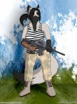  afghanistan assault_rifle battle camo canine cccp clothed clothing female fox gun juniper_locke m4 mammal military palmarianfire ranged_weapon rifle russian silver_fox soviet_union telnyashka weapon 