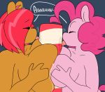  anthro anthrofied babs_seed_(mlp) big_breasts breast_grab breast_size_difference breast_squish breasts dialogue duo earth_pony english_text equine eyes_closed female friendship_is_magic hair hand_on_breast horse huge_breasts lactating mammal milk my_little_pony nipples nipples_touching nude pink_hair pinkie_pie_(mlp) pony saliva somescrub text tongue tongue_out 