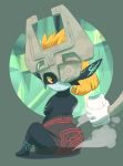  armor diaper female grumpy helmet imp midna nintendo ozzybear powder sitting solo teeth the_legend_of_zelda twilight_princess video_games 