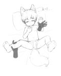  2016 animal_humanoid bed_sheet bedding blush bokustar_fox bulge disembodied_hand eyes_closed fox_humanoid humanoid lying male pillow shta simple_background spread_legs spreading white_background young 