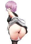  ass fate/grand_order mash_kyrielight megane pantsu panty_pull pantyhose tabobox 