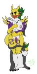  2018 anthro avian big_breasts breast_grab breasts digimon domination erection fan_character female gryphon hand_on_breast happy happy_sex licking male nude penis penis_riding renamon rubbing sex tezcatl tezcatl-ayauhtli thick_thighs tongue tongue_out video_games 