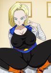  1girl android_18 breasts dragonball_z nipples padm pussy 