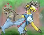  anus ash_ketchum cashier:3 clothing crossgender female gender_transformation girafarig hooves invalid_tag multi_head nintendo pok&eacute;mon pok&eacute;mon_(species) pussy torn_clothing transformation video_games 