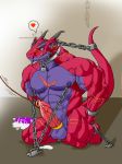  &lt;3 anthro bdsm big_muscles bondage bound bwcat chain cock_ring collar cum dildo dragon ear_piercing erection genital_piercing hi_res kneeling leash letter_(bwcat) licking licking_lips male muscular muscular_male nipple_chain nipple_piercing nipples padlock penis penis_leash penis_piercing piercing prince_albert_piercing sex_toy solo speech_bubble tongue tongue_out vein veiny_penis 