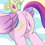 2015 animal_genitalia animal_pussy anus clitoris crown cutie_mark datte-before-dawn equine equine_pussy feathered_wings feathers female feral friendship_is_magic hair hi_res mammal multicolored_hair my_little_pony pegasus princess_cadance_(mlp) pussy solo wings 