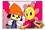  canine clothed clothing dog female flower gaturo male mammal parappa parappa_the_rapper plant sunny_funny video_games 