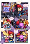  anthro big_butt breasts bunnie_rabbot butt chipmunk clothing comic dialogue dreamcastzx1 english_text escopeto female lagomorph mammal nicole_the_lynx rabbit rodent sally_acorn sonic_(series) sonic_boom text 